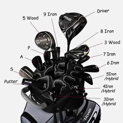 Golf T-LOCK Cart Bag 14 Way Organizer Dividers Quiet Golf Bag